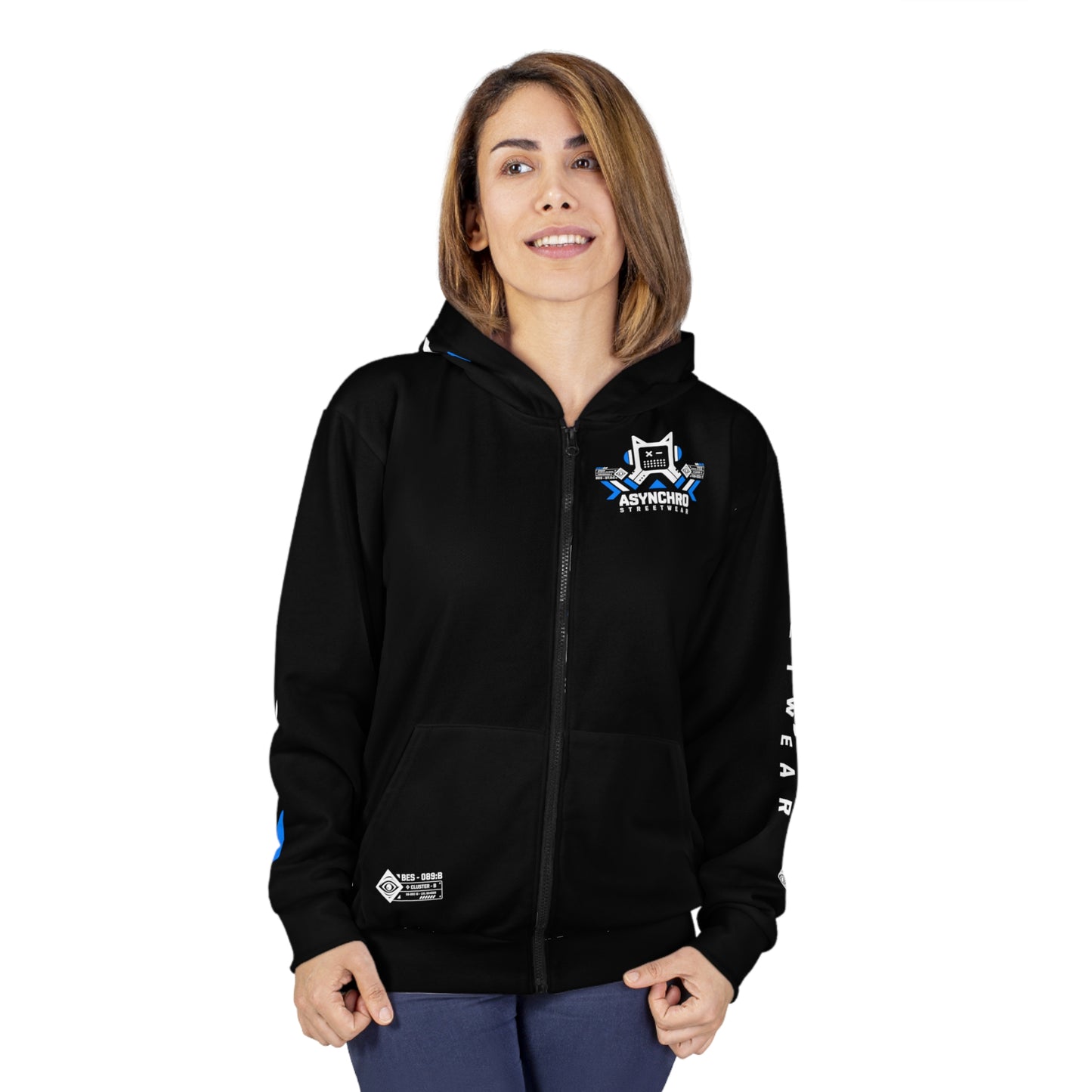 01 - BWB Kitty Unisex Zip Hoodie (AOP)