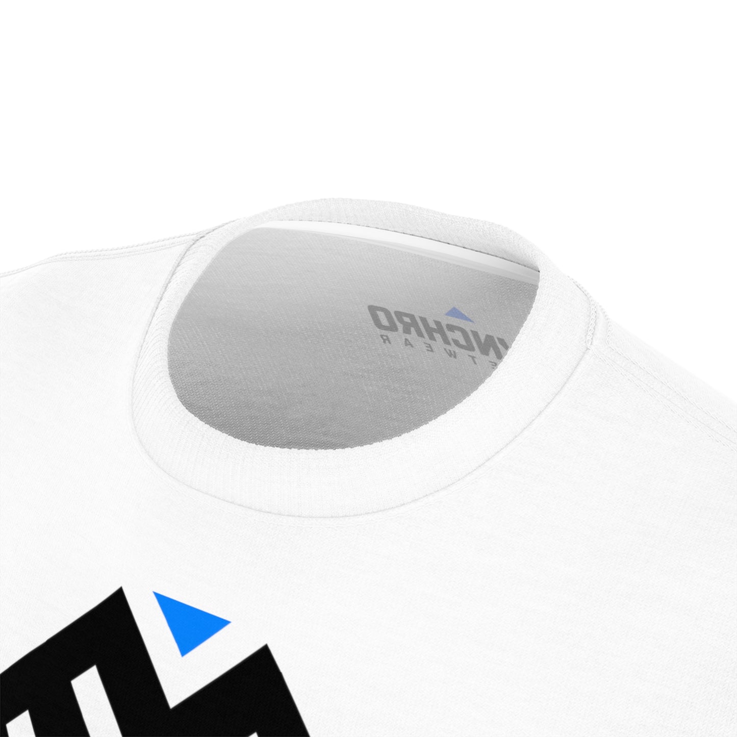 05 White Black and Blue - Unisex Cut & Sew Tee (AOP)