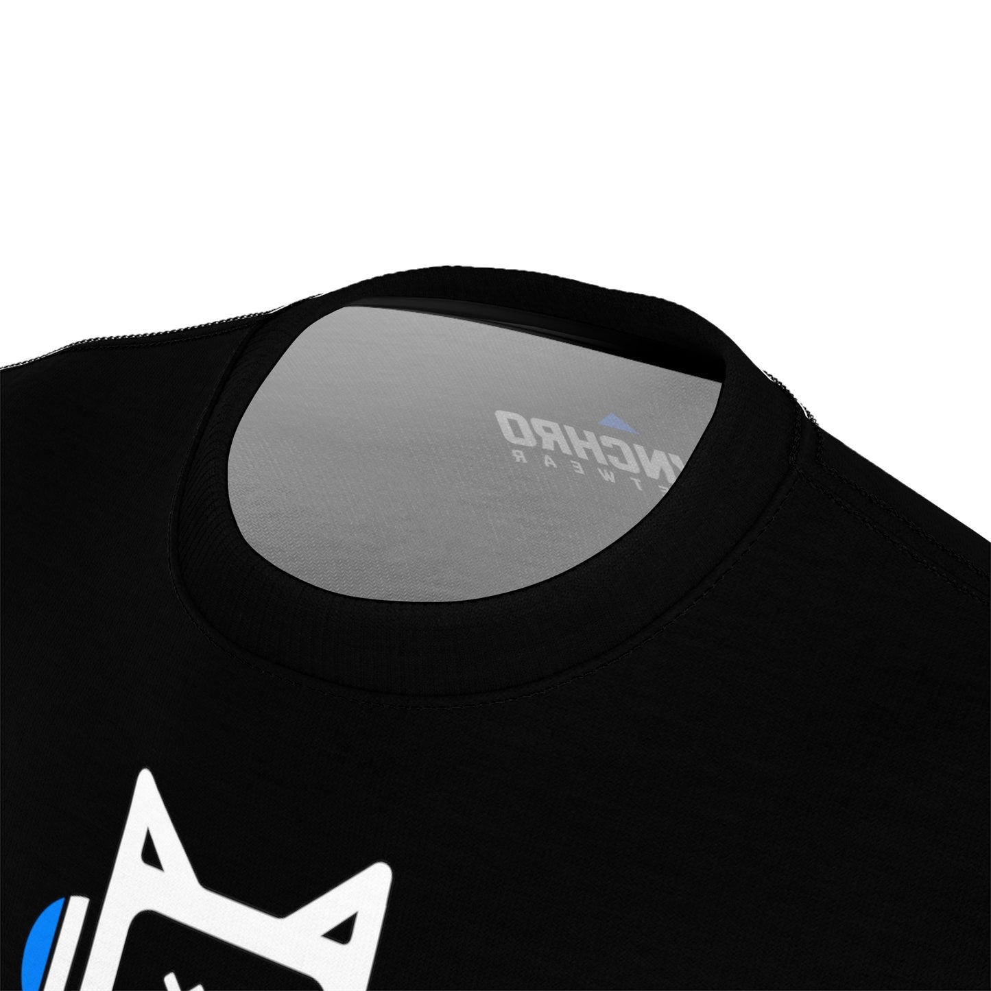 03 Kitty Black White and blue - Unisex Cut & Sew Tee (AOP)